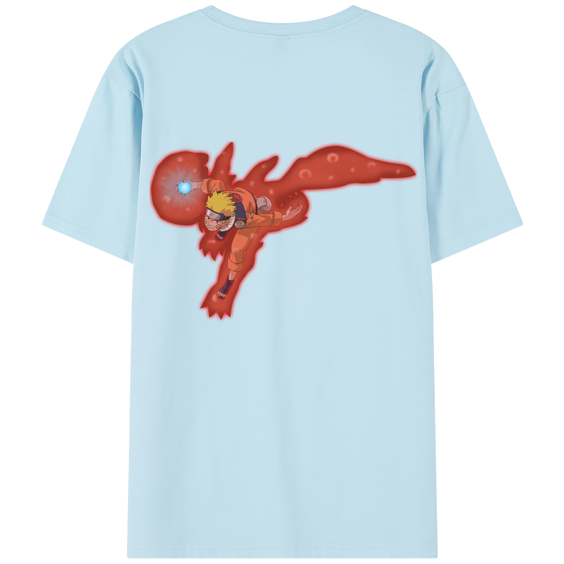 （画像用） NARUTO -ナルト- うずまき ナルト Uzumaki Naruto 綿100％半袖Tシャツ（背面プリント）